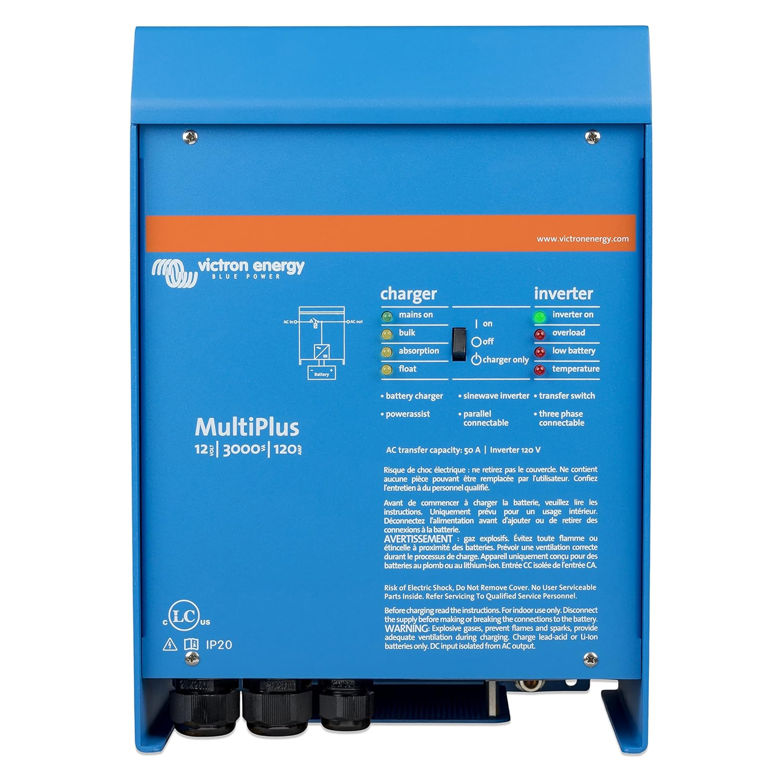 MultiPlus 12/3000/120-50 120V VE.Bus (UL 1741 & 458)