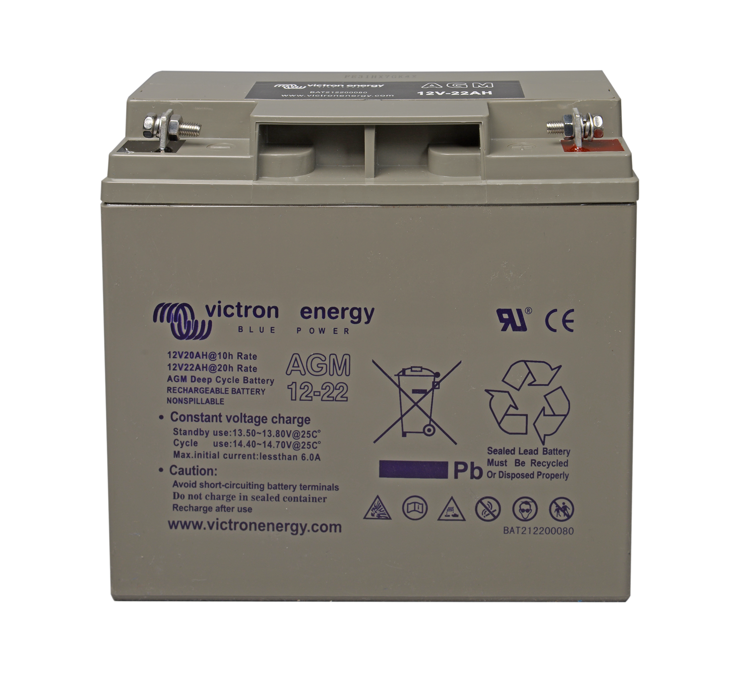 12V/22Ah AGM Deep Cycle Batt.