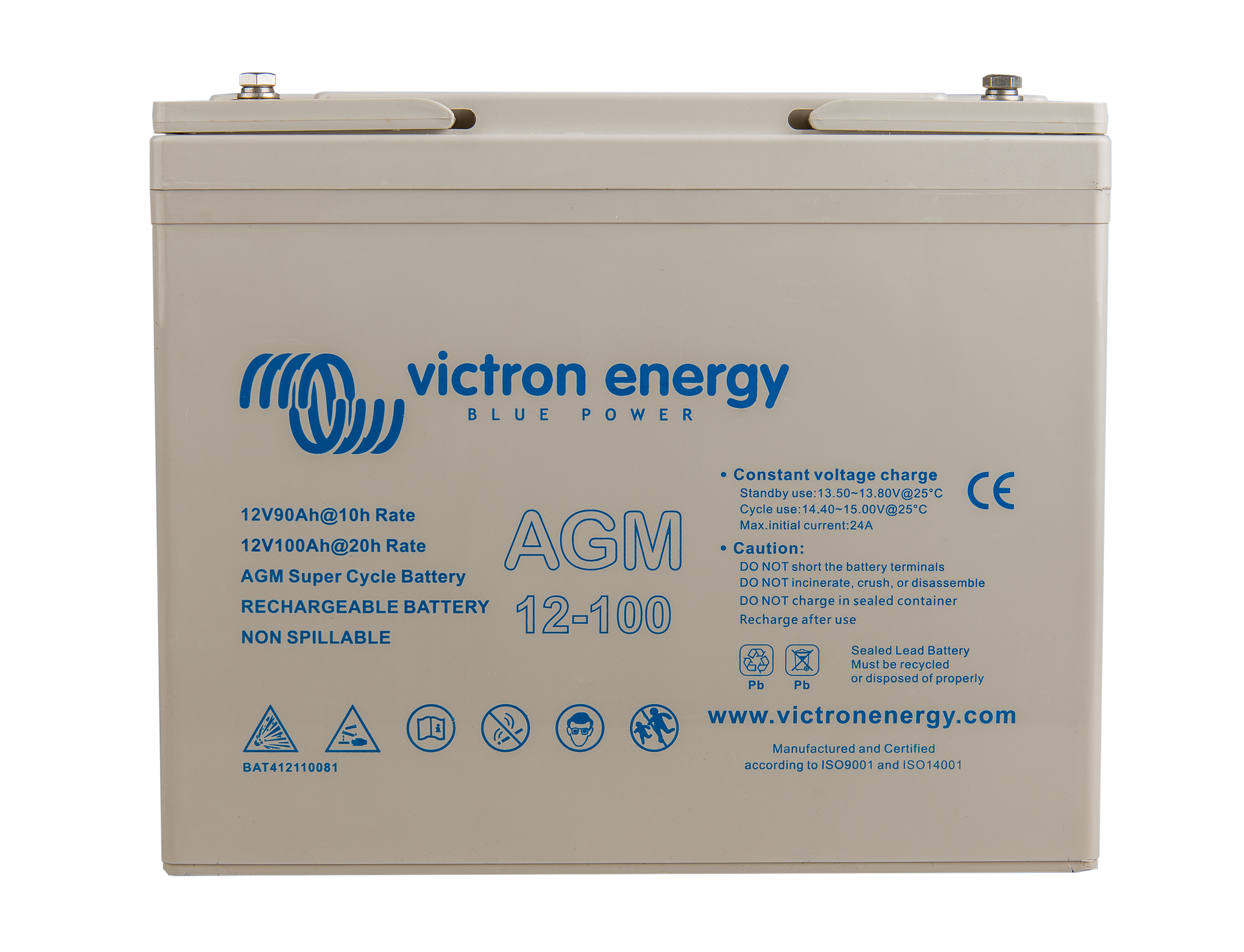 12V/100Ah AGM Super Cycle Batt. (M6)