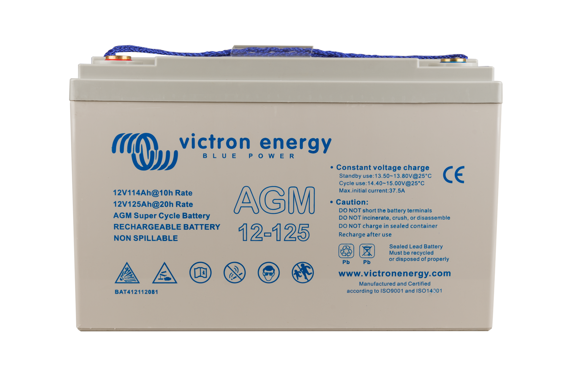 12V/125Ah AGM Super Cycle Batt. (M8)