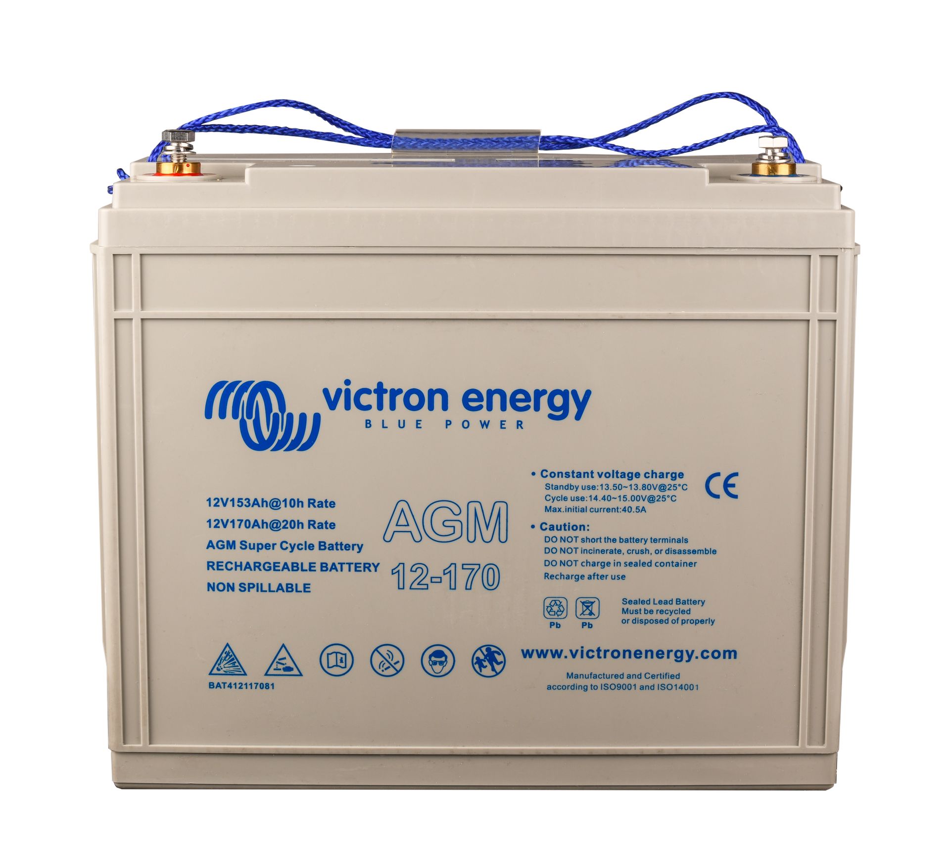 12V/170Ah AGM Super Cycle Batt. (M8)
