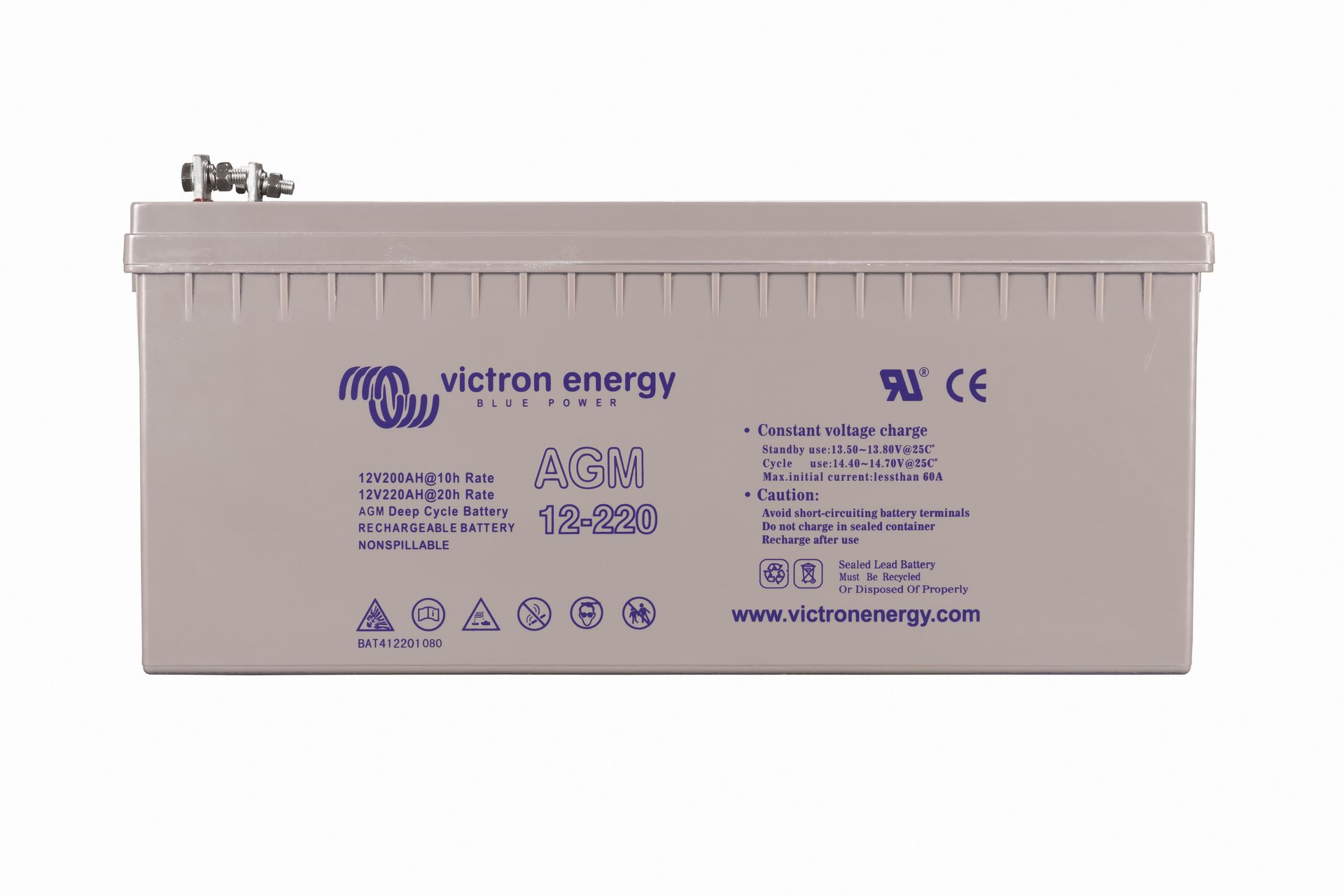 12V/220Ah AGM Deep Cycle Batt. (M8)