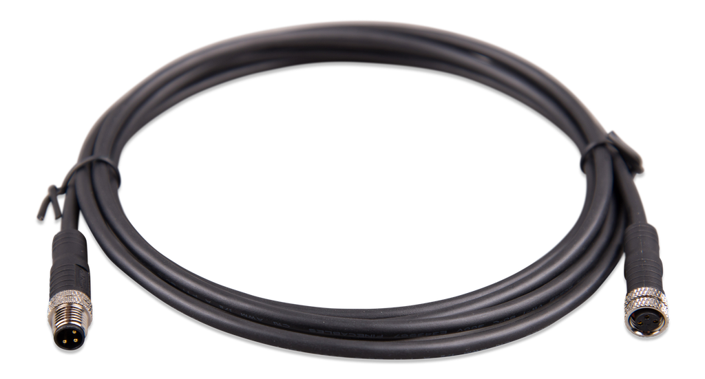 M8 circular connector MaleFemale 3 pole cable 2m (front) [#1497]