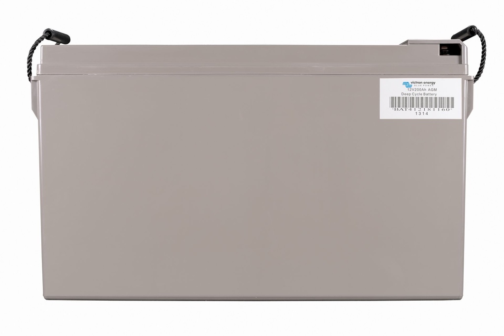 12V 200Ah AGM Deep Cycle Battery (front) [#3397]