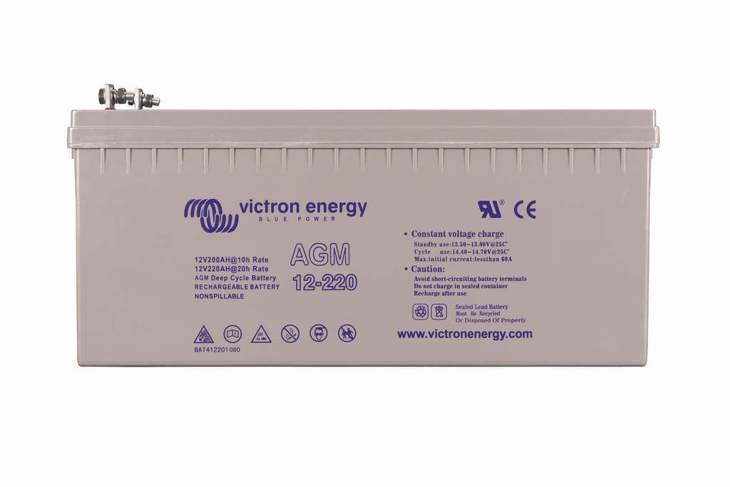 12V 220Ah AGM Deep Cycle (front) [#3428]