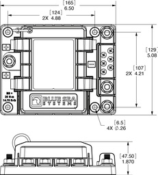 Multi-Sicherungshalter 350A - 4x MIDI & 6xATC/ATO