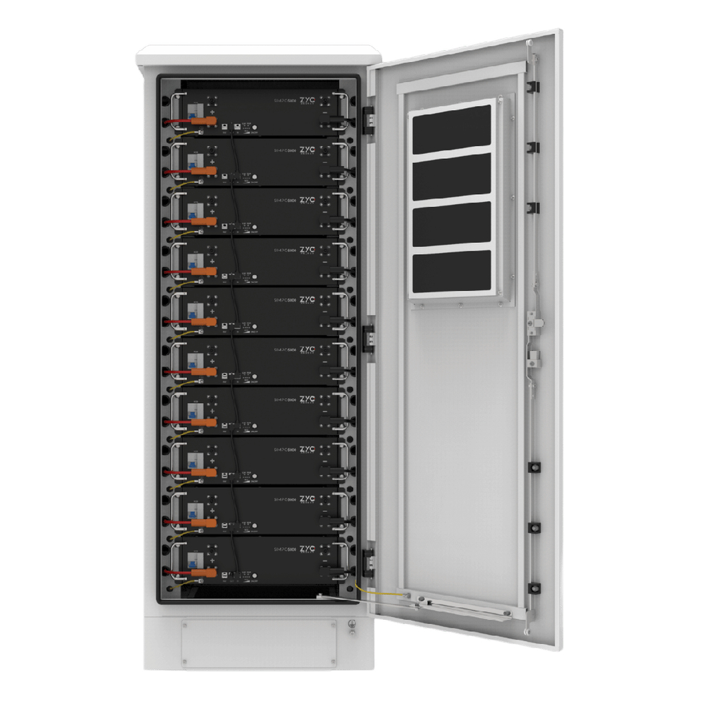 ZYC Energy SIMPO Batterie-Schrank (vorverkabelt) OUTDOOR 10x SIMPO 5000