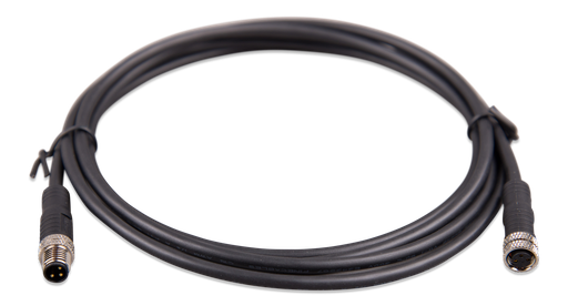 [ASS030560100] M8 circular connector Male/Female 3 pole cable 1m (bag of 2)