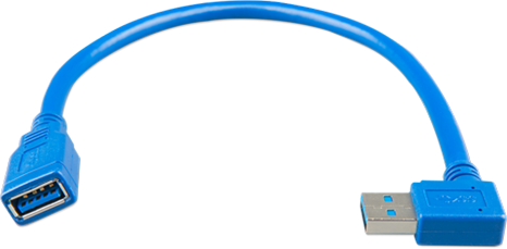 [ASS060000100] USB-Verlängerung mit rechtem Winkel auf einer Seite