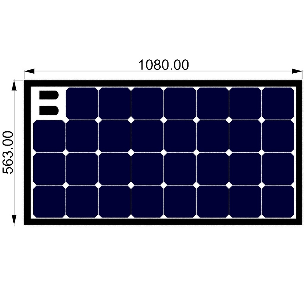 SOLBIAN SunBoard - Solarmodul-Kit für Relingsmontage 108Wp SunBoard M - STB