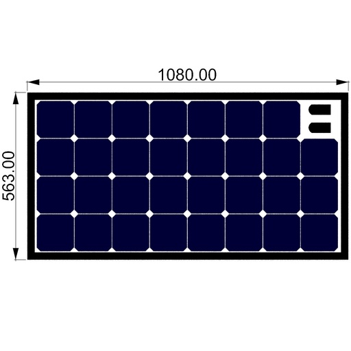 [SOL-SunBoard-M_BB-SX] SOLBIAN SunBoard - Solarmodul-Kit für Relingsmontage 108Wp SunBoard M - BB