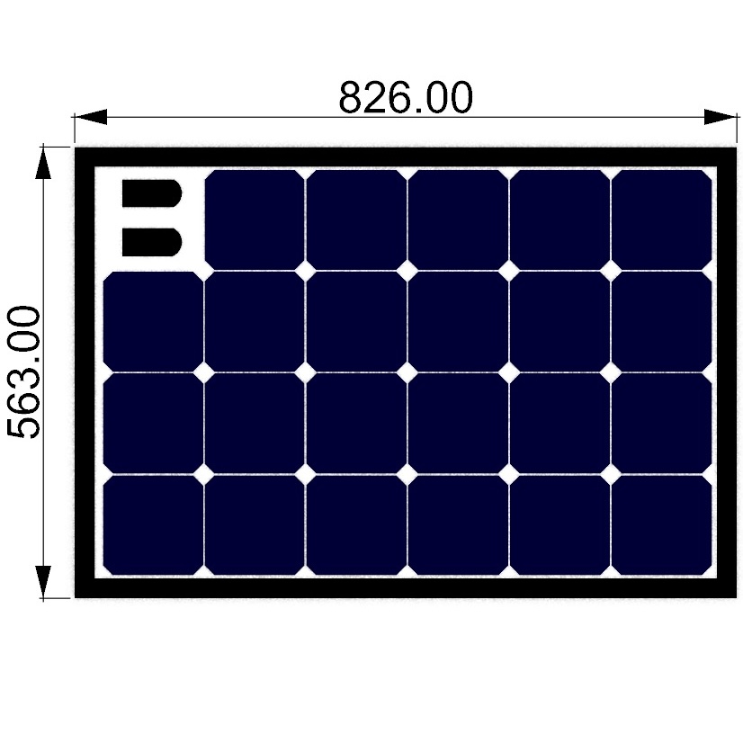 SOLBIAN SunBoard - Solarmodul-Kit für Relingsmontage 80Wp SunBoard S - STB