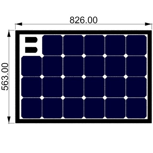 [SOL-SunBoard-S_STB-DX] SOLBIAN SunBoard - Solarmodul-Kit für Relingsmontage 80Wp SunBoard S - STB