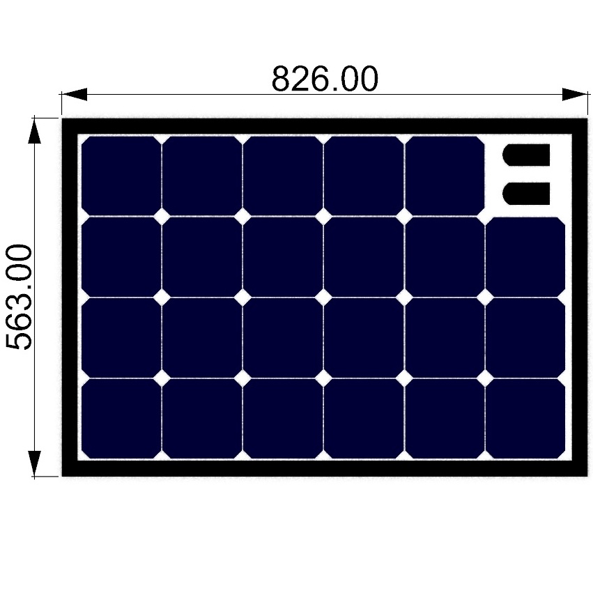 SOLBIAN SunBoard - Solarmodul-Kit für Relingsmontage 80Wp SunBoard S - BB