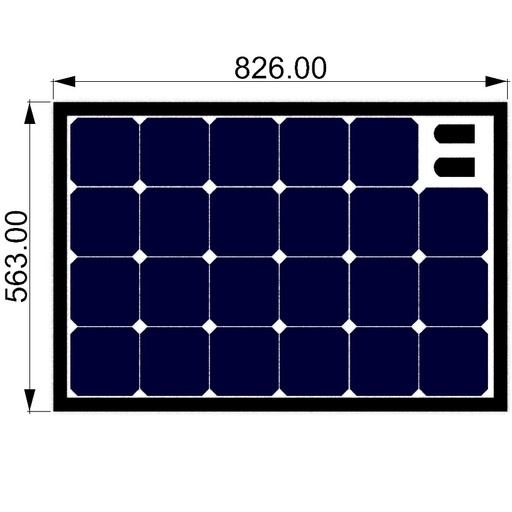 [SOL-SunBoard-S_BB-SX] SOLBIAN SunBoard - Solarmodul-Kit für Relingsmontage 80Wp SunBoard S - BB