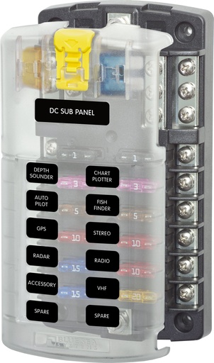 [5026-BSS] Sicherungs-Block ATO/ATC mit negativer Busbar 12-fach
