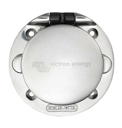 [SHP301602000] Landstrom-Anschluss Anschlussdose, Anschlussdose Edelstahl mit Abdeckung 16A/250VAC (2p/3w)