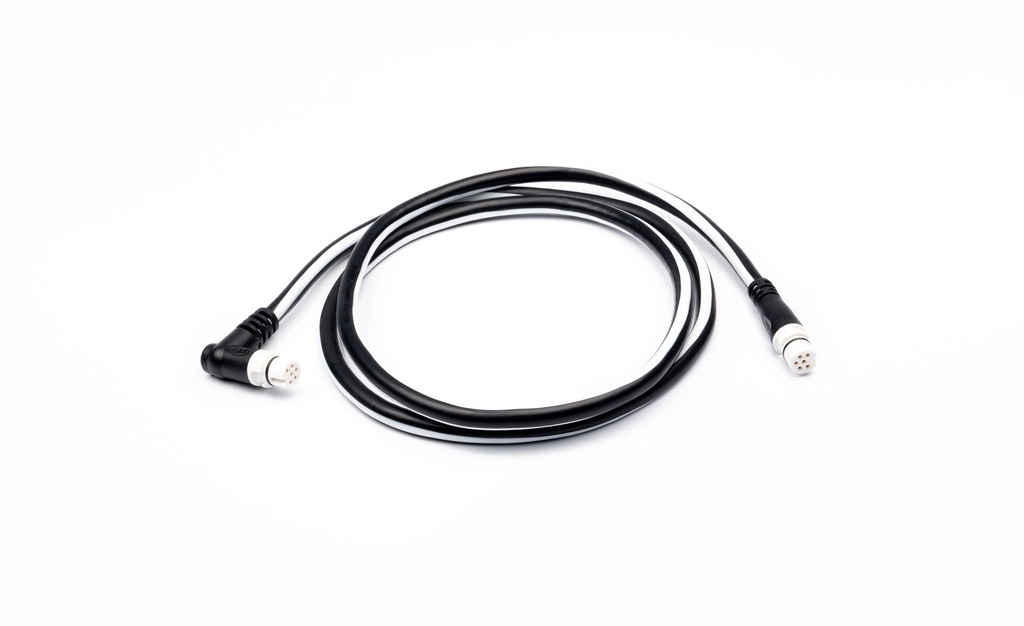 STNG Anschluss-Kabel 1x gerade 1x Winkelstecker 1m